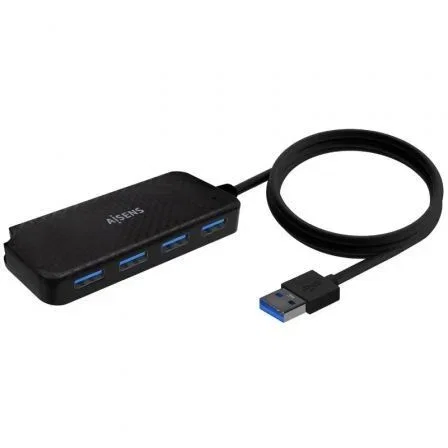 Aisens Hub USB 3.0 A106-0714 con 4 puertos USB 3.2 Gen 1, Negro, 60cm Aisens Hub USB 3.0 A106-0714 con 4 puertos USB 3.2 Gen 1, Negro, 60cm